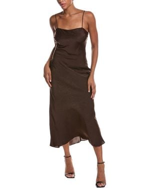 Bardot Marlo Satin Slip Dress - Brown