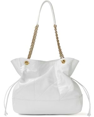 Tiffany & Fred Paris Quilted Leather Tote - White