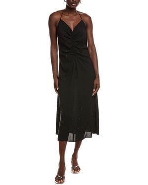 Sandro Woven Midi Dress - Black