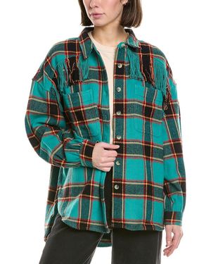 Mother Fringe Detailing Blouse - Blue