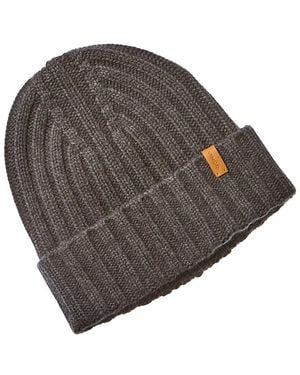 Vince Basic Chunky Rib Wool & Cashmere-Blend Beanie - Gray