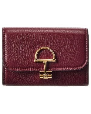 Gucci Softbit Leather Card Case - Purple