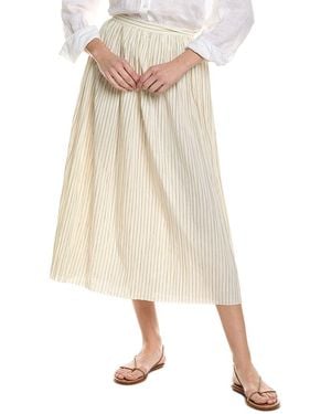 Alexis Rezza Linen-Blend Midi Skirt - Natural