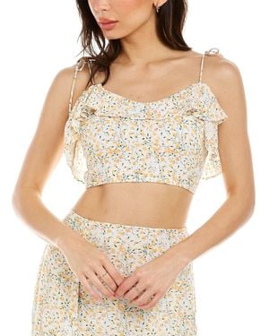 CELINA MOON Tie Shoulder Noodle Top - Natural