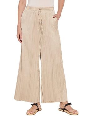 Lyssé The Packable Pleated Palazzo - Natural