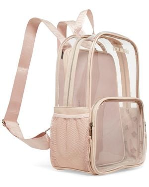 Steve Madden Clear Backpack With Tech Pouch - Natural