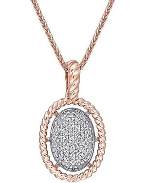 Diamond Select Cuts 18k Two-tone .25 Ct. Tw. Diamond Necklace - White