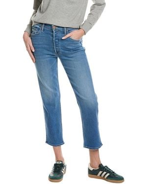 Mother The Tomcat High-Rise Layover Straight Leg Jean - Blue