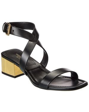 Michael Kors Claudette Leather Sandal - Black