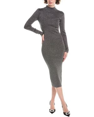 MICHAEL Michael Kors Metallic Midi Dress - Grey