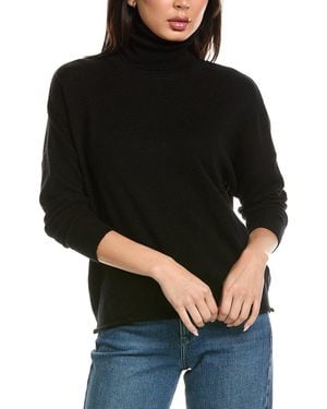 Brodie Cashmere Textured Roll Neck Wool & Cashmere-Blend Jumper - Black