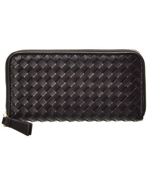Tiffany & Fred Paris Woven-Leather Wallet - Black