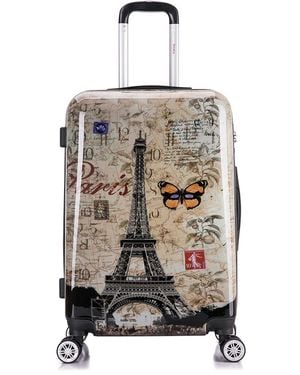 InUSA Prints Lightweight Hardside Spinner 24 Inch - Multicolour