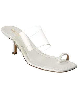 Michael Kors Dionne Leather & Vinyl Sandal - White
