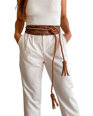 Ada Lucky Wrap Leather Belt - Orange