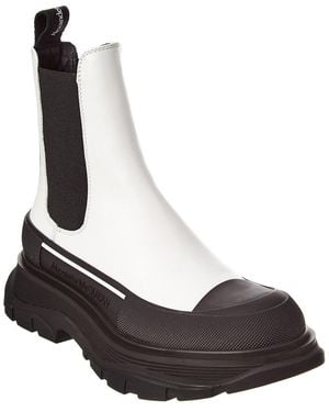 McQueen Tread Slick Leather Boot - Brown