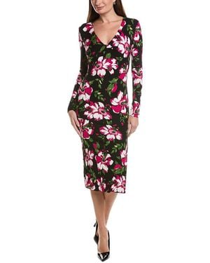 Tom Ford Floral Midi Dress - Red