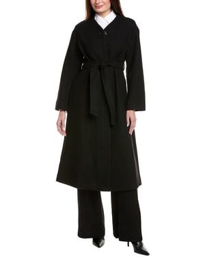Marimekko Formal Wool-Blend Trench Coat - Black