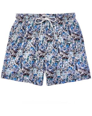 Eton Printed Swim Short - Blue