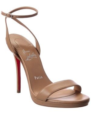 Christian Louboutin Miss Z Queen 120 Leather Sandal - Brown
