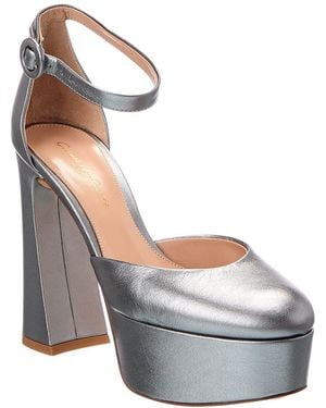 Gianvito Rossi 114 Leather Pump - Gray