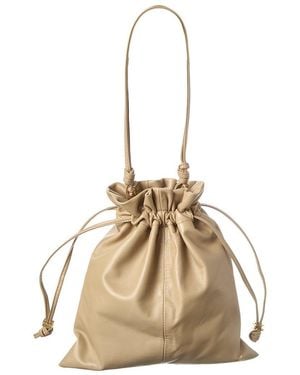 Celine Small Leather Crystal Bucket Bag - Natural