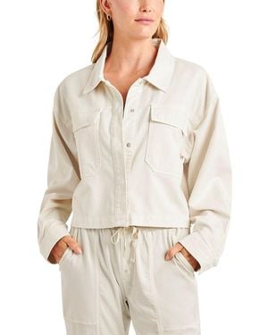 Splendid Sherpa Collar Jacket - White