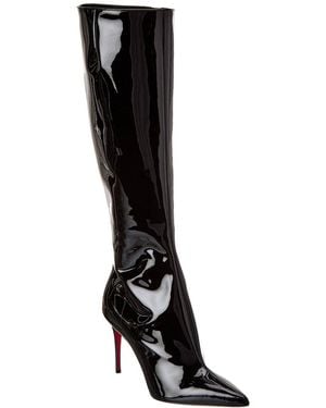 Christian Louboutin Sporty Kate 85 Patent Knee-High Boot - Black