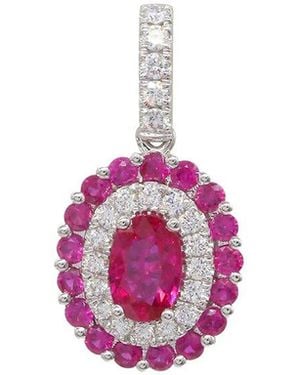 Gregg Ruth 14K 0.97 Ct. Tw. Diamond & Ruby Pendant - Pink
