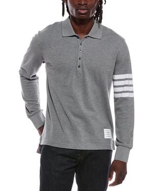 Thom Browne Logo Polo Shirt - Gray