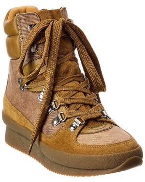 Isabel Marant Brendty Canvas & Suede Hiking Boot - Brown