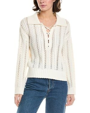 27milesmalibu Lace-Up Jumper - White