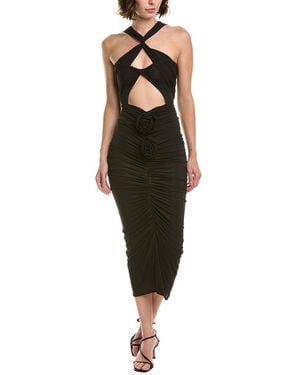Magda Butrym Twisted Midi Dress - Black