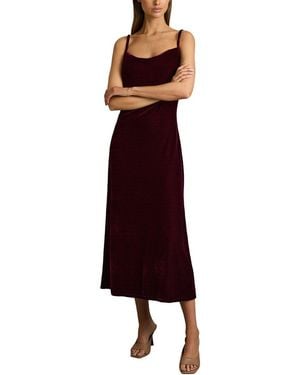Reiss Margot Velvet Slip Dress - Purple