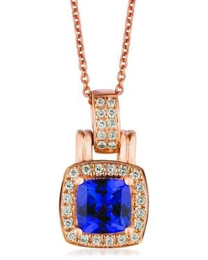 Le Vian Le Vian Blueberry Tanzanite 14K Rose 1.04 Ct. Tw. Diamond & Tanzanite Pendant Necklace
