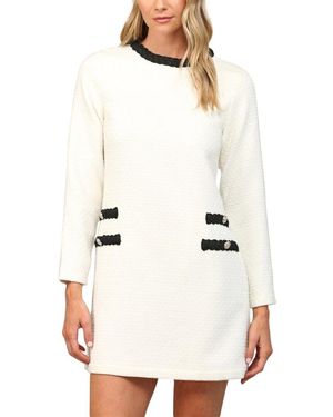 Fate Wool-blend Mini Dress - White