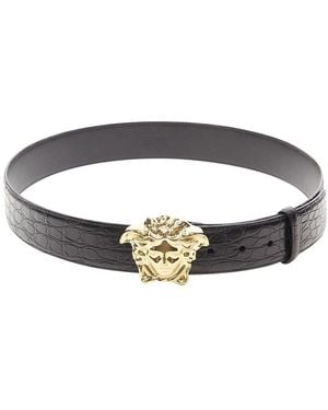 Versace La Medusa Scaled Leather Belt (Authentic Pre-Loved) - Multicolor