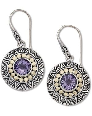 Samuel B. 18K 3.70 Ct. Tw. Amethyst Earrings - White