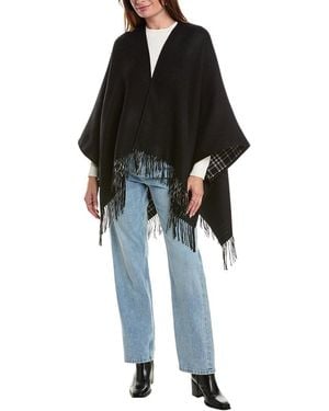 Burberry Check Reversible Wool Cape - Black