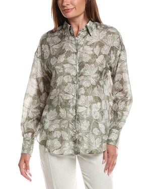 Brunello Cucinelli Silk Button Down Shirt - Grey