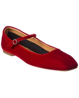 Aeyde Uma Velvet Flat - Red
