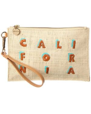 Kayu California Raffia Pouch - Natural