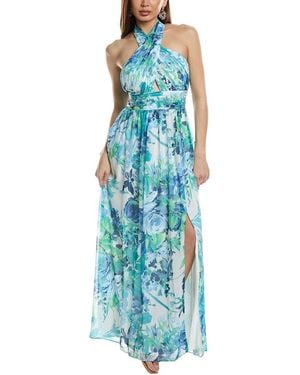 Eliza J Halter Gown - Blue