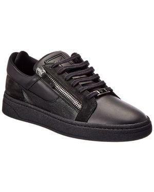 Giuseppe Zanotti Gz/94 Leather & Suede Trainer - Black