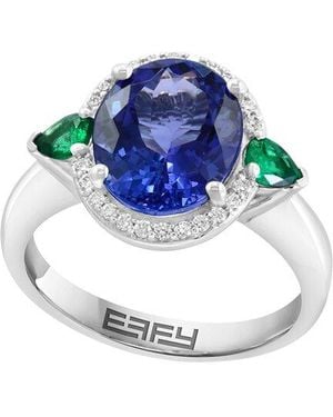 Effy Fine Jewelry 14K 3.65 Ct. Tw. Diamond & Ruby Ring - Blue