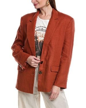 FARM Rio Linen Blazer - Red