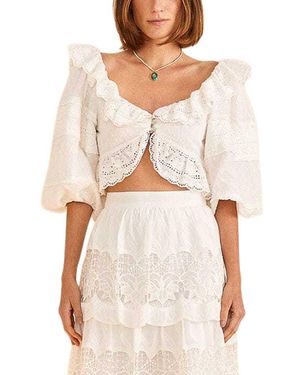 FARM Rio Crop Top - White
