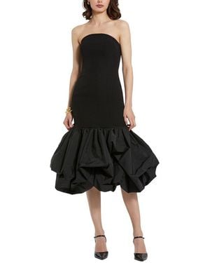 Mac Duggal Ruffle Midi Dress - Black