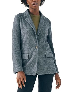 Faherty Dream Flannel Blazer - Blue