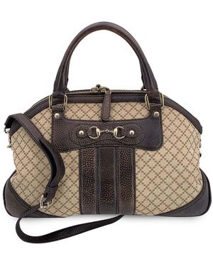 Gucci Brown Cotton Catherine Satchel (authentic Pre-loved)